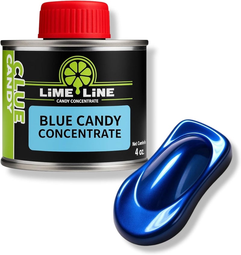 LiME LiNE 4 oz Transparent Candy Concentrate, Solvent base Automotive Paint (Blue Candy 4oz) - Image 1